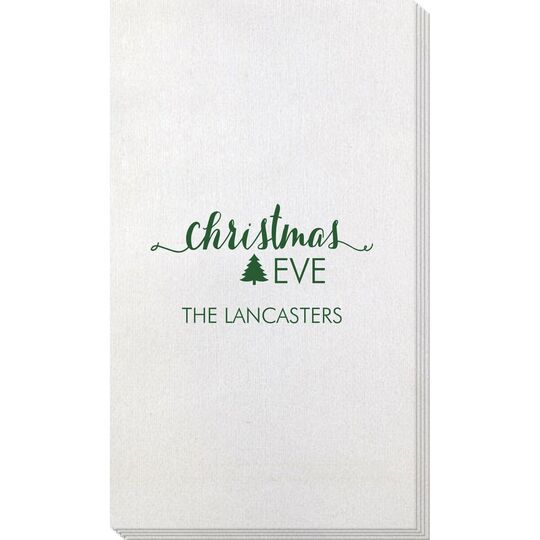 Elegant Christmas Eve Bamboo Luxe Guest Towels